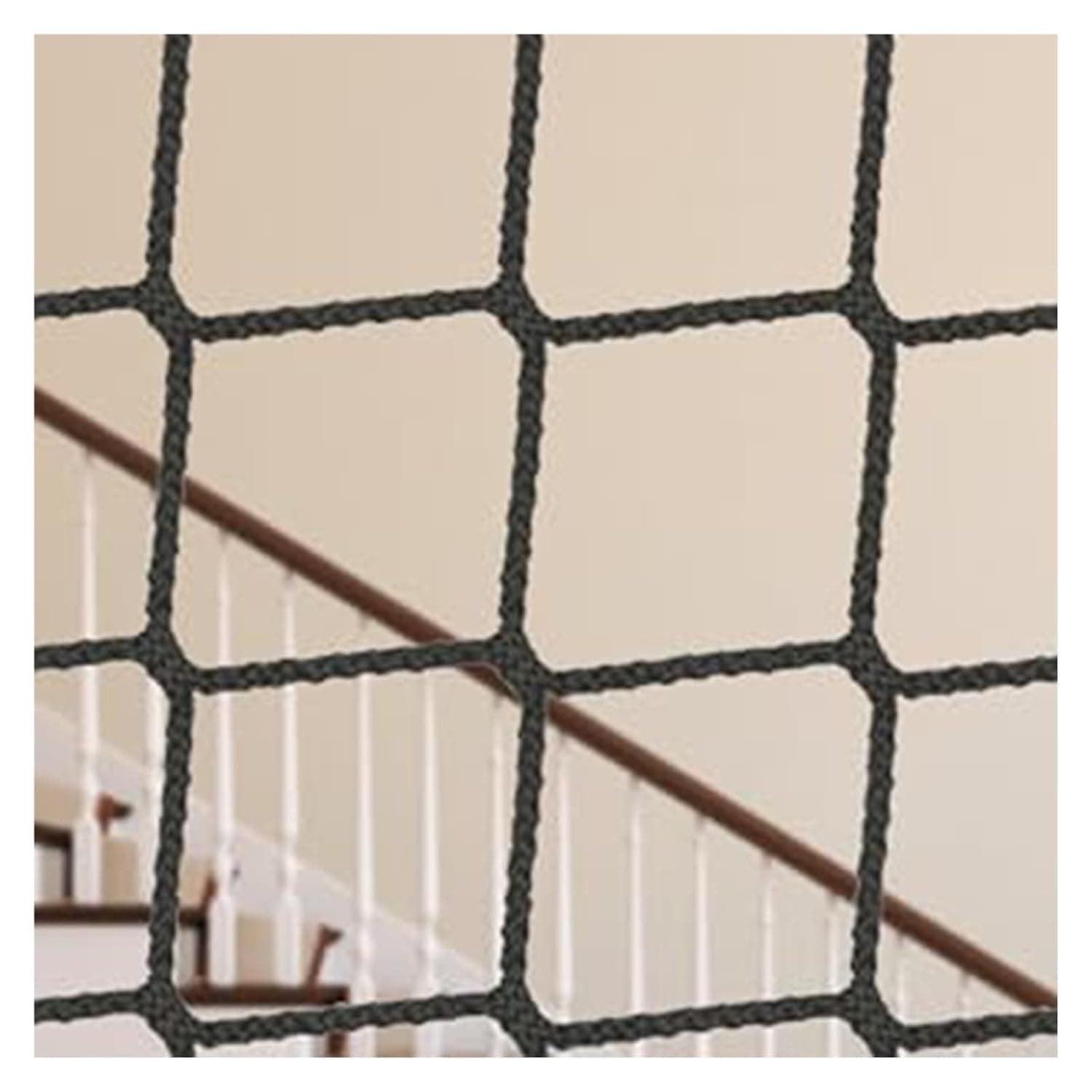 Knot-Free Safety Net for Stairs, Balconies & Gardens - 3 Decorative Bers for Child & Pet Protection - Versatile Outdoor Use