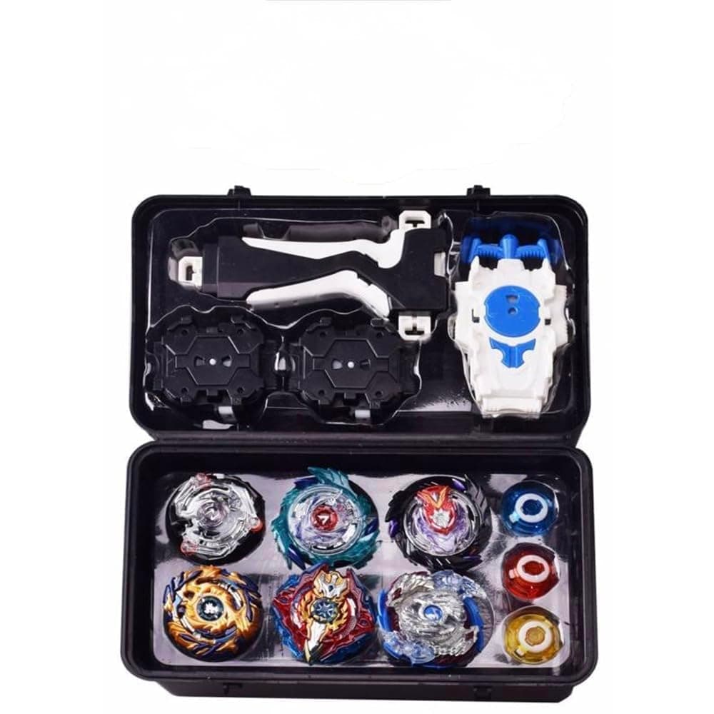 ALBADER Beyblade Battle Arena Set for Kids, Spinning Top Battle Game with Arena, Launchers, Storage Box & Accessories, Multiplayer Competitive Battle Toy for Boys & Girls, Indoor Action Game