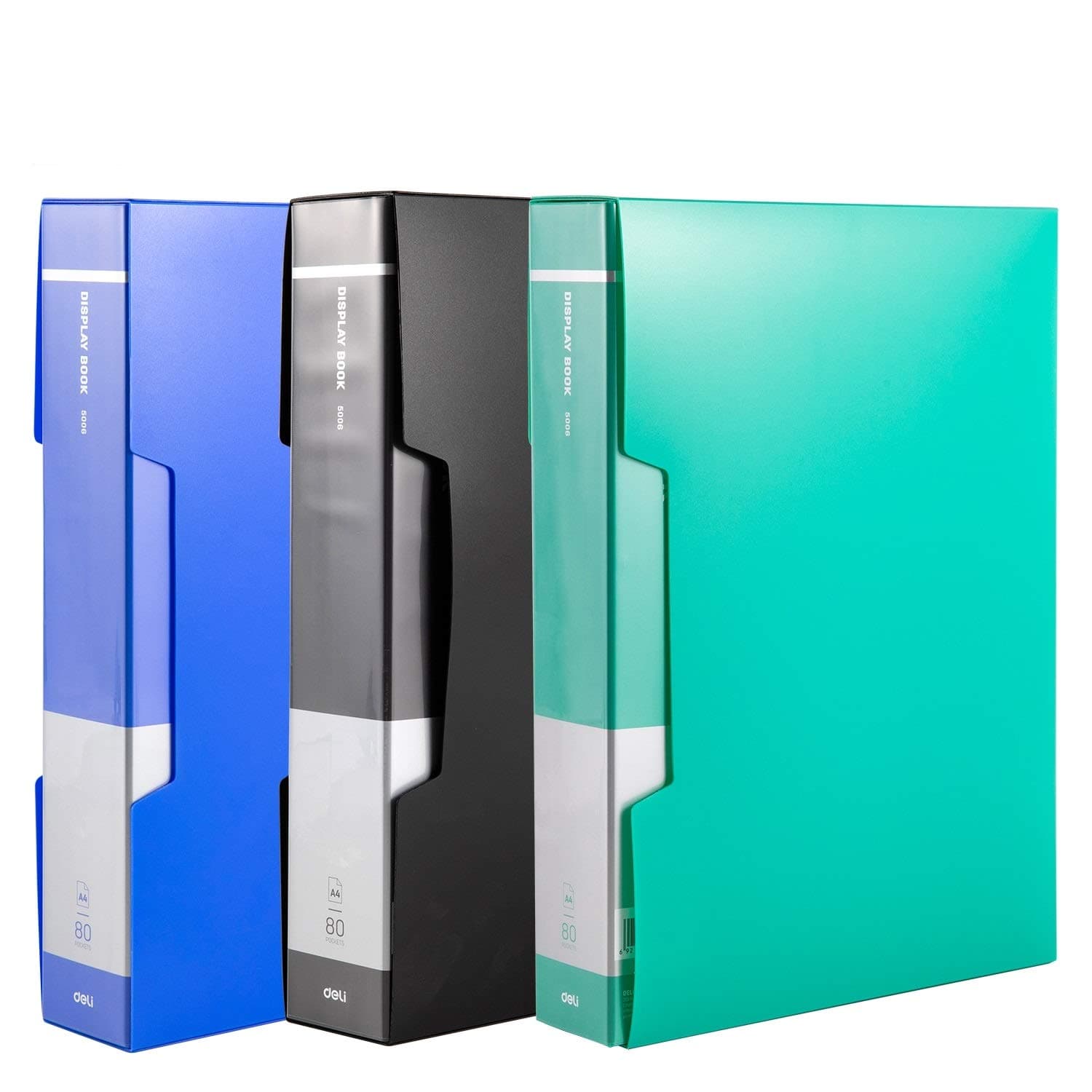 Deli E5006 80-Pocket Display Book, A4 Size, Assorted