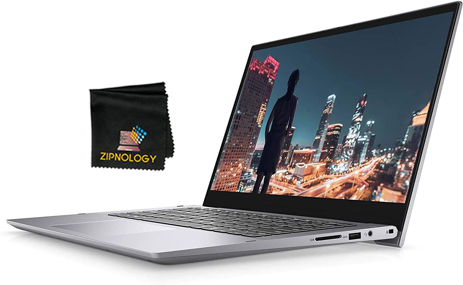 Dell Inspiron 14 5406 - 2 in 1 Laptop - 14-inch FHD Touch Display - Intel Core i7-1165G7 - 12GB DDR4 RAM - 512GB SSD - Iris Xe - Windows 10 Home + Zipnology Screen Cleaning Cloth Bundle - New