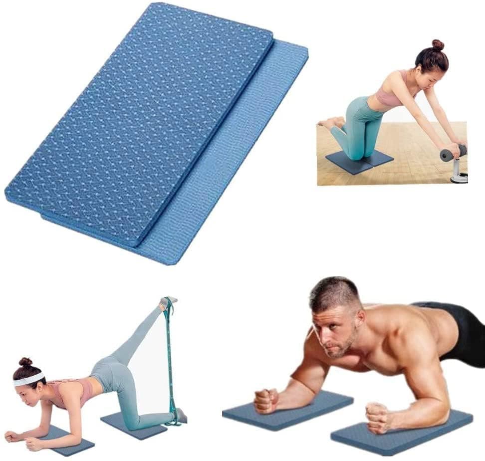 Exercise Knee Pad Cushion, 2 Pcs Comfortable Non Slip Yoga Knee Pads Sports Balance Knees Pad Cushion, Extra Padding Yoga Mat Knees Support Pad for Protecting Knee Ankle Elbow Wrist, Soft Foam