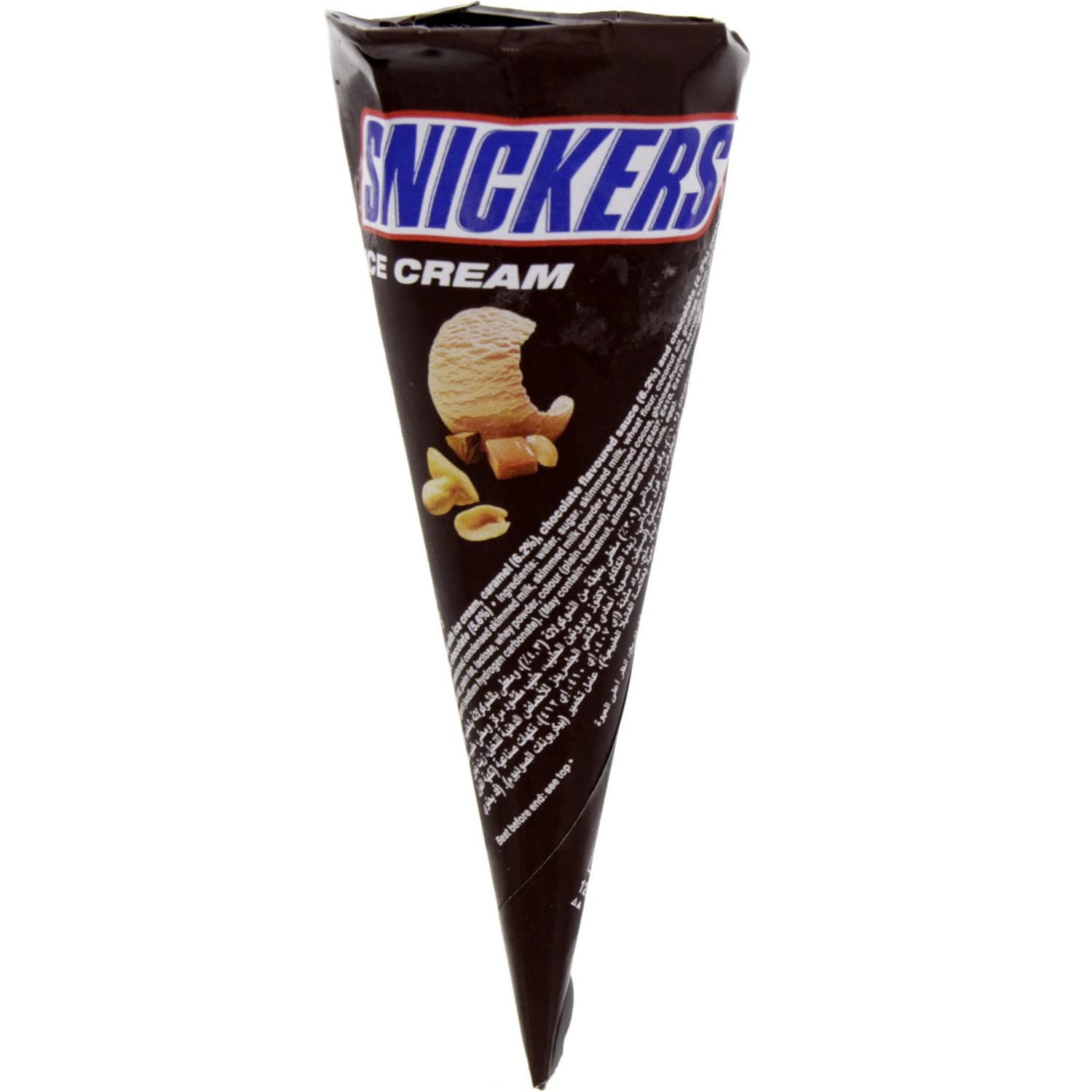 Snickers Ice Cream Cone Caramel Peanuts 110 ml, Spain