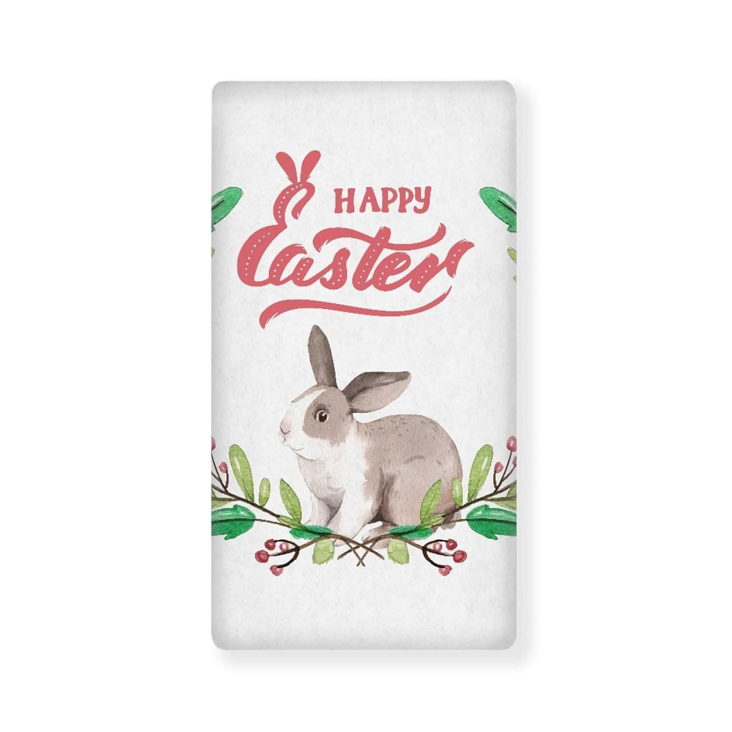 Odot Spring Flowers Rabbit Easter Eggs Fitted Sheet 130 x 70 cm for Baby Bed, Soft Breathable Children's Mattress Protector for Girls and Boys (Tree Branch)