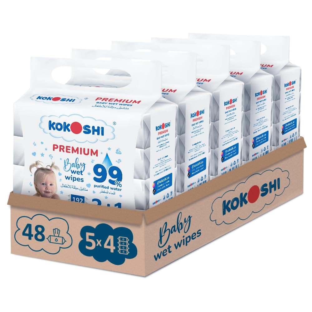 Kokoshi Premium, 960 Wet Baby Wipes