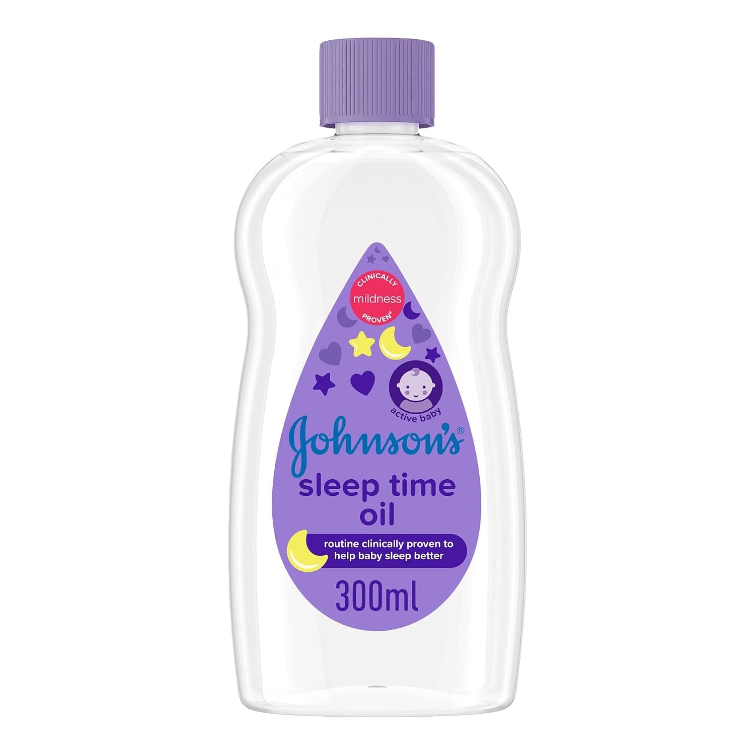 Johnson's Baby Moisturising Oil - Sleep Time, Our Clinically Proven Mildness formula is specially designed for baby’s delicate skin, 300ml