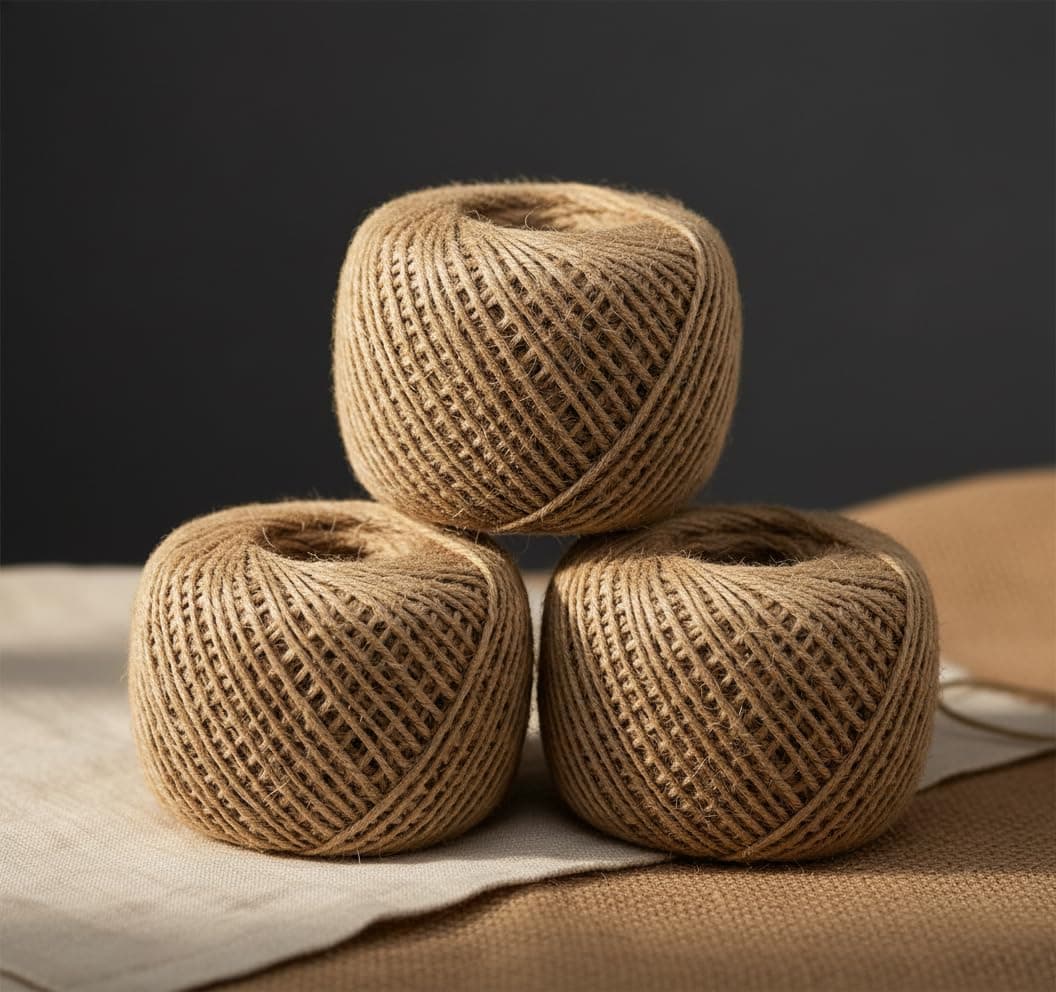 3 Rolls Jute Twine Natural 2 mm, 3 x 80 m, 240 m Total, Decorative Jute Cord for Packages, Floristry, Crafts, Gardening, Gift Wrapping and Christmas Decoration