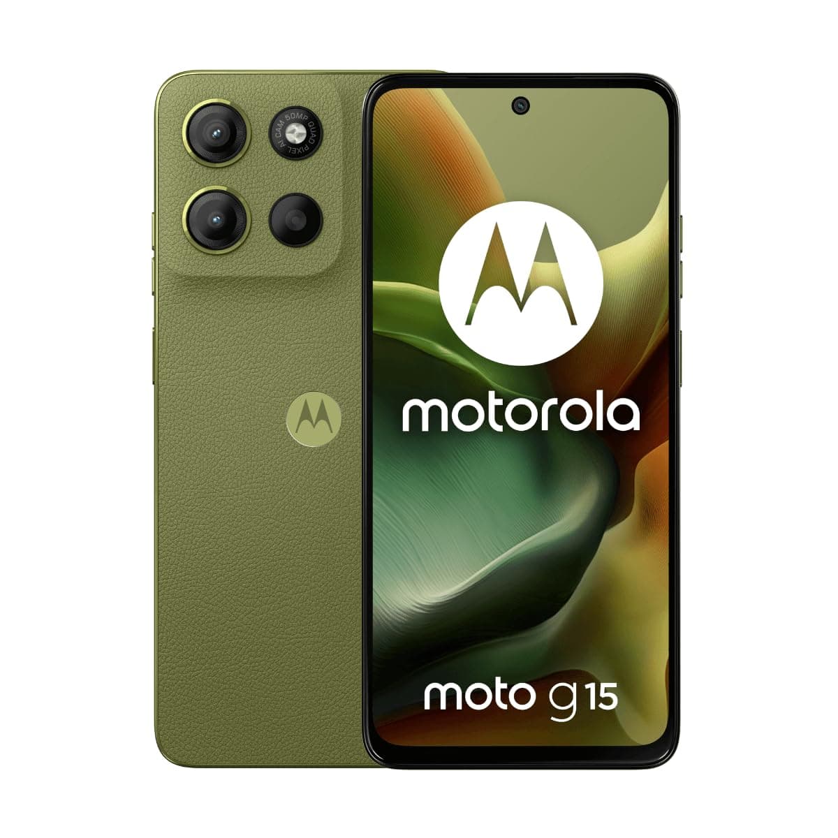Motorola Moto G15 Dual-SIM 512GB ROM + 8GB RAM (GSM Only | No CDMA) Factory Unlocked 4G/LTE Smartphone (Iguana Green) - International Version