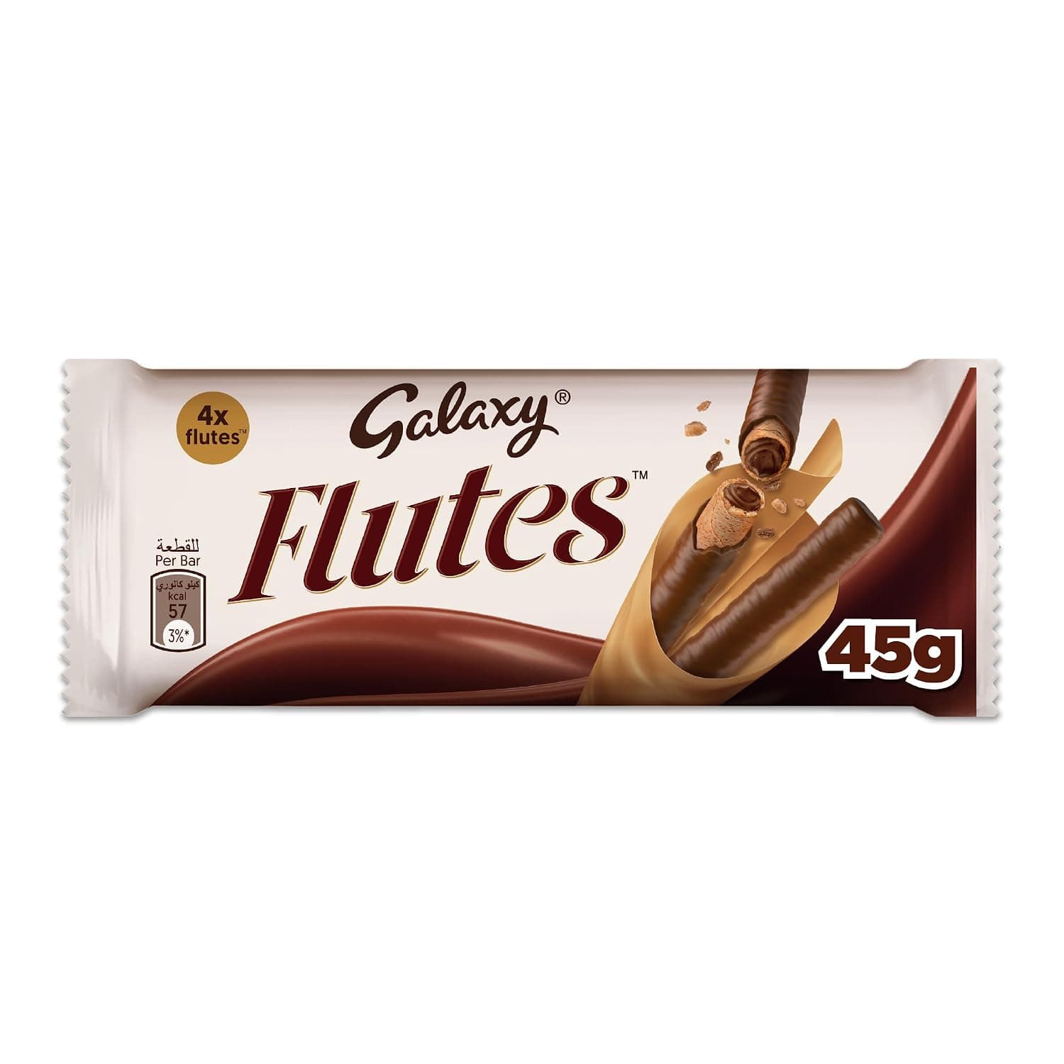 Galaxy Flutes, 4Fingr Chocolate, 45g - Pack of 1