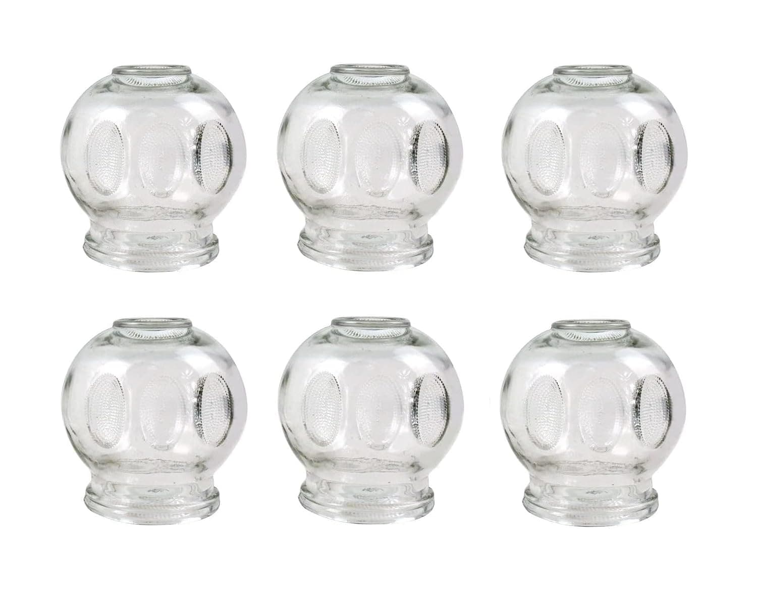 Glass Cupping Set (Fire Cupping) Cupping Glass Cupping Glasses, Vacuum Massage for Muscle Relaxation and Pain Relief, Therapy Detoxification Alternative Medicine, Cupping Banki (6 Pieces, 7.5 cm)