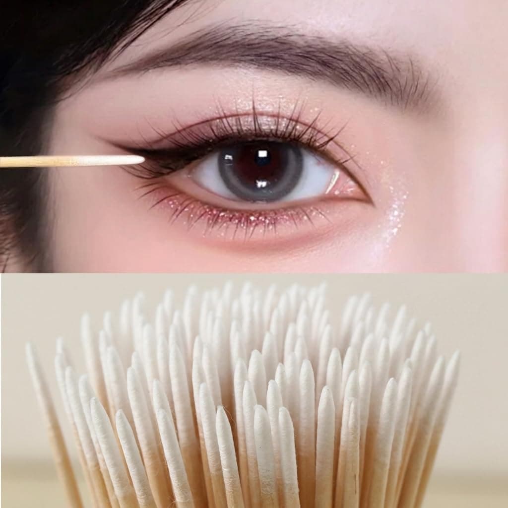 Pointed Makeup Swabs, White Precision Tip Applicators for Eyeliner Cleanup, Brow Shaping, Nail Art Touch Ups, 2.76 Inch