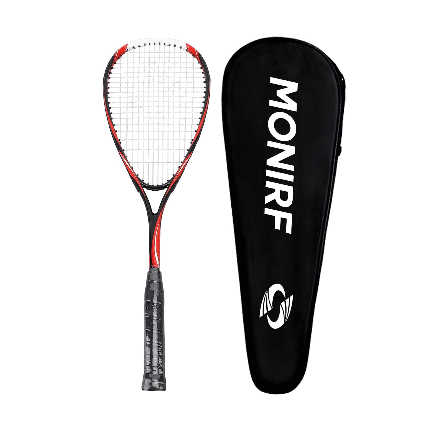 Composite Carbon Fiber Squash Racket Set, High Strength Nylon Strings, 230g Lightweight Squash Racquet for Beginner and Professionals