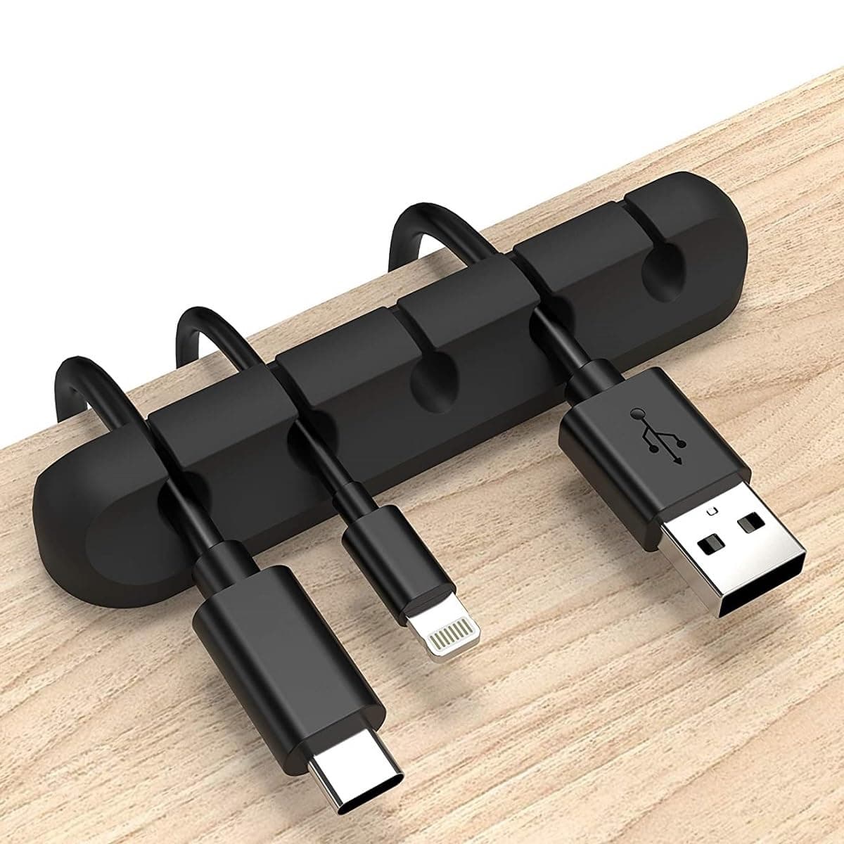 Cable Clips USB Cable Organizer Charging Cord Holder Wire Management Self-Adhesive Desk Cord Organizer Colorful Phone USB Charger Cute Cord Clip for Car Office Workbench Bedside Nightstand PC