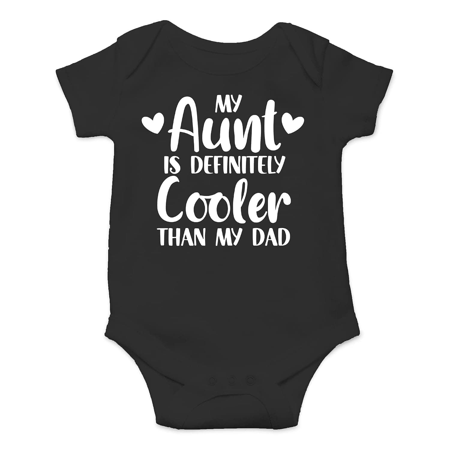 CBTwear My Aunt Is Cooler Than My Dad - Baby Clothes - Funny Newborn Bodysuit Outfits for Boys and Girls