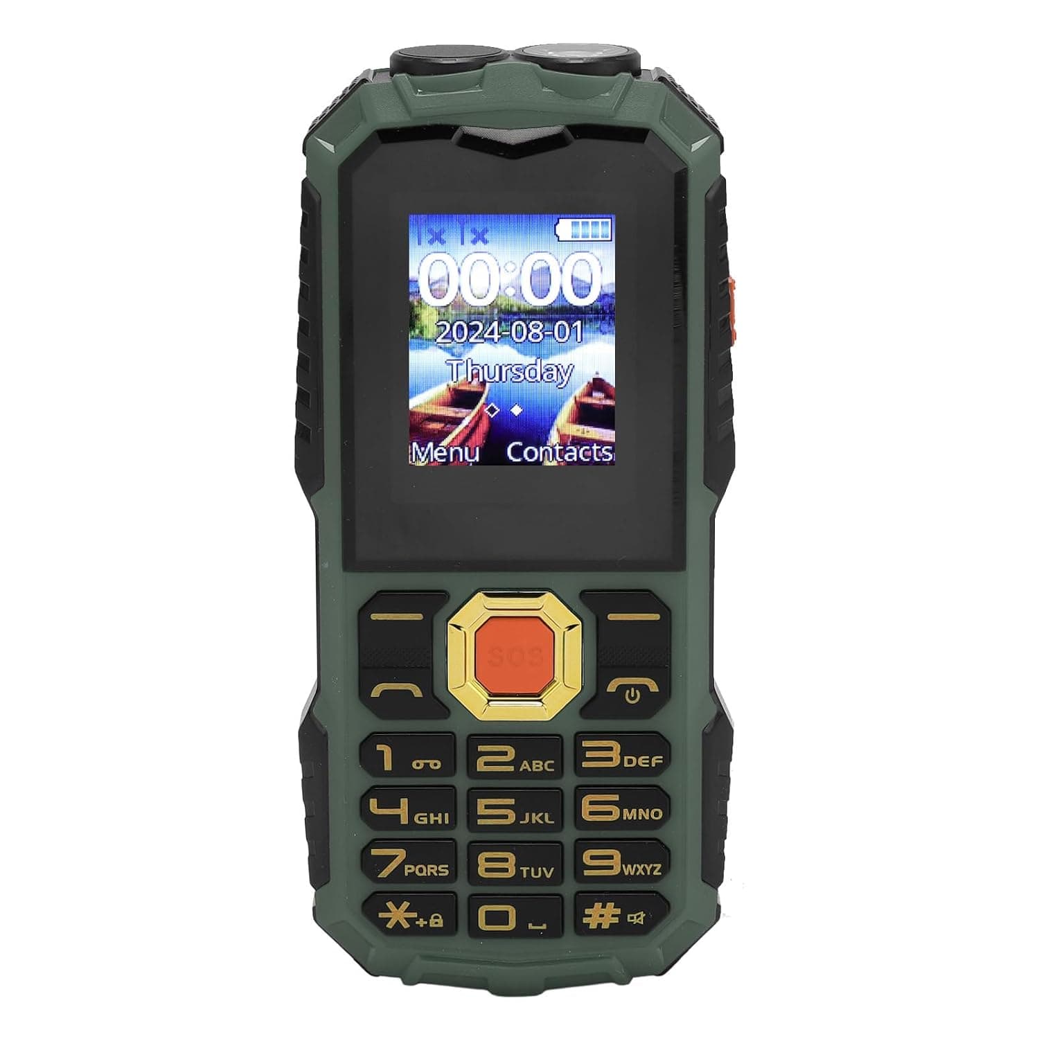 Cryfokt Older Mobile Phone, 4G Older Phone 1.8 Inch HD Screen for Work Lives Family (Green)