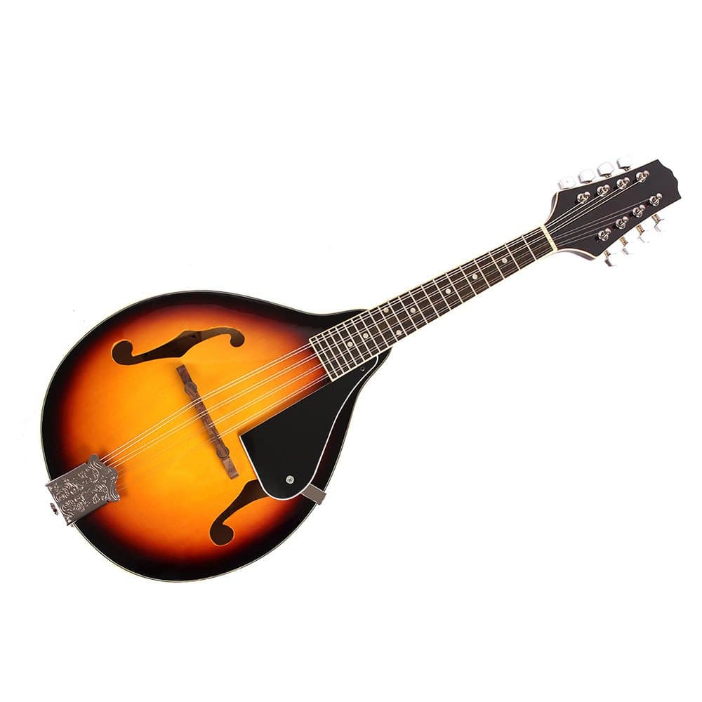 Festnight 8-String Basswood Sunburst Mandolin Musical Instrument with Rosewood Adjustable Bridge