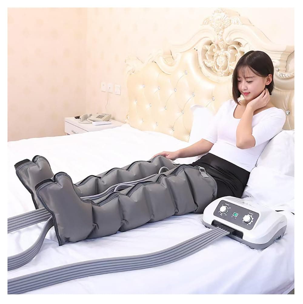 SCIENISH Pneumatic 6 Air Chambers Vibration Pump Leg Compression Massage
