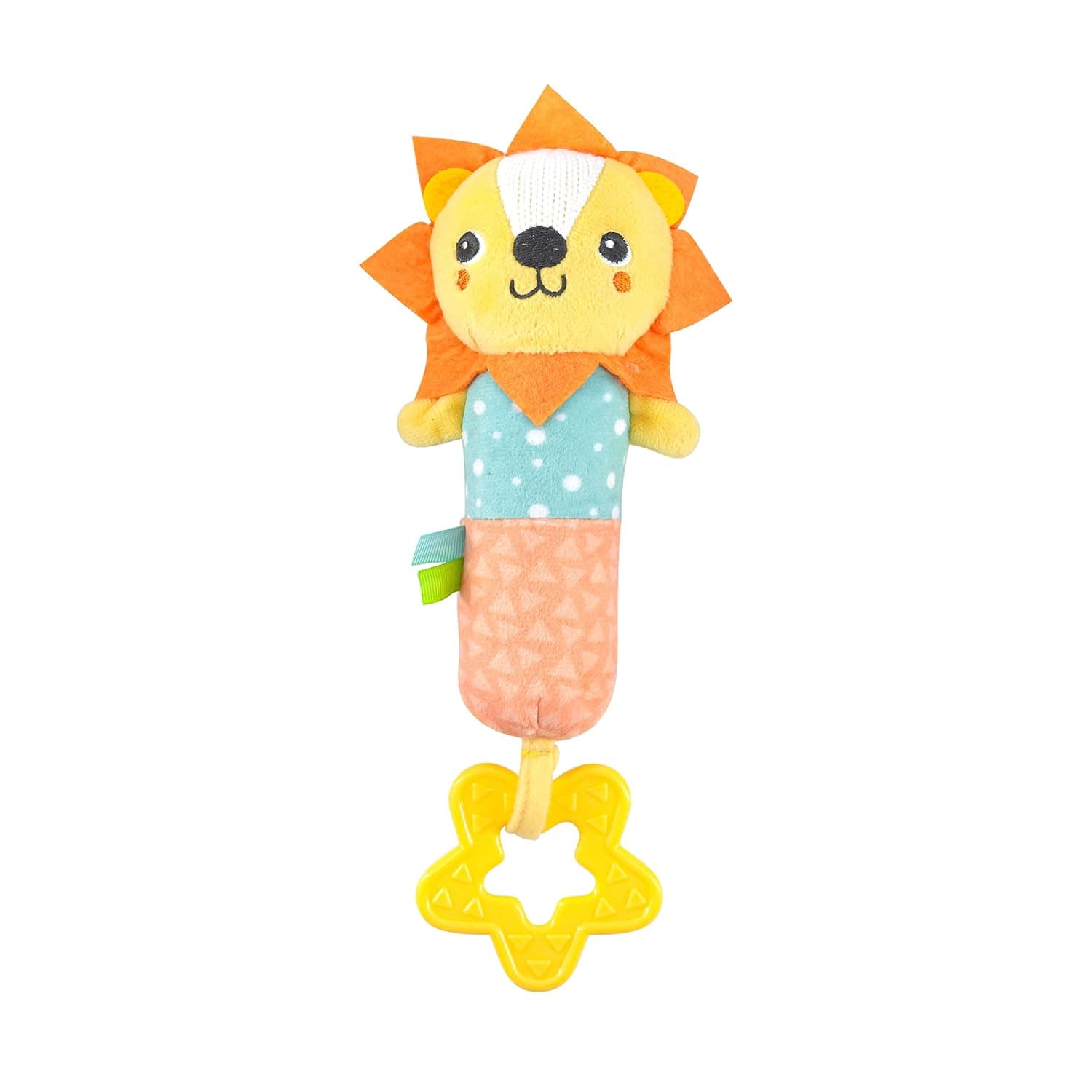 The Moon Brand Soft Rattle Plush Toy: Explore the Vibrant Forest with Adorable Animal Characters Perfect for Sensory Development and Safe for Babies with Teether 0m+ –Lion
