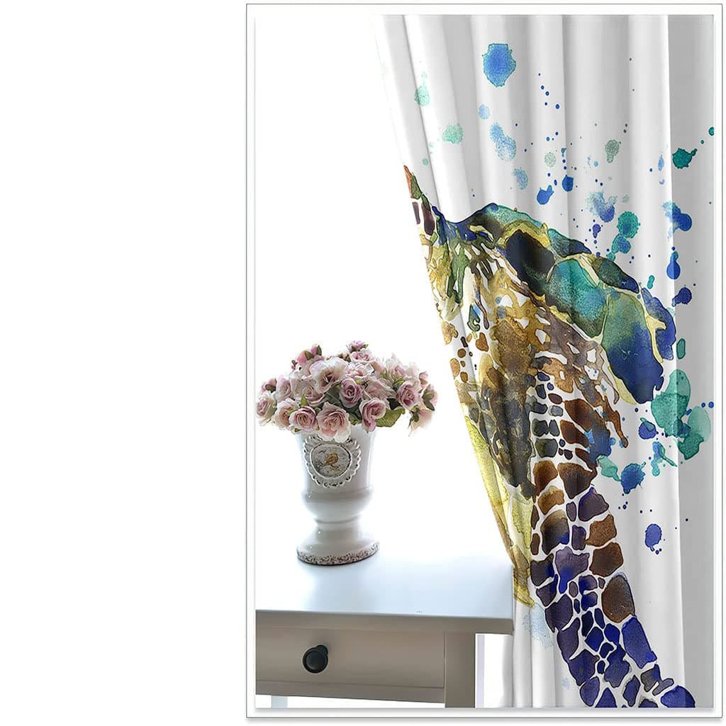 Super Soft Blackout Curtains 264X220Cm 2 Panels with Colorful Cartoon Turtle Pattern Thermal Insulated Eyelet Curtains for Bedroom Living Room Kids Nursery Home Decoration Essential