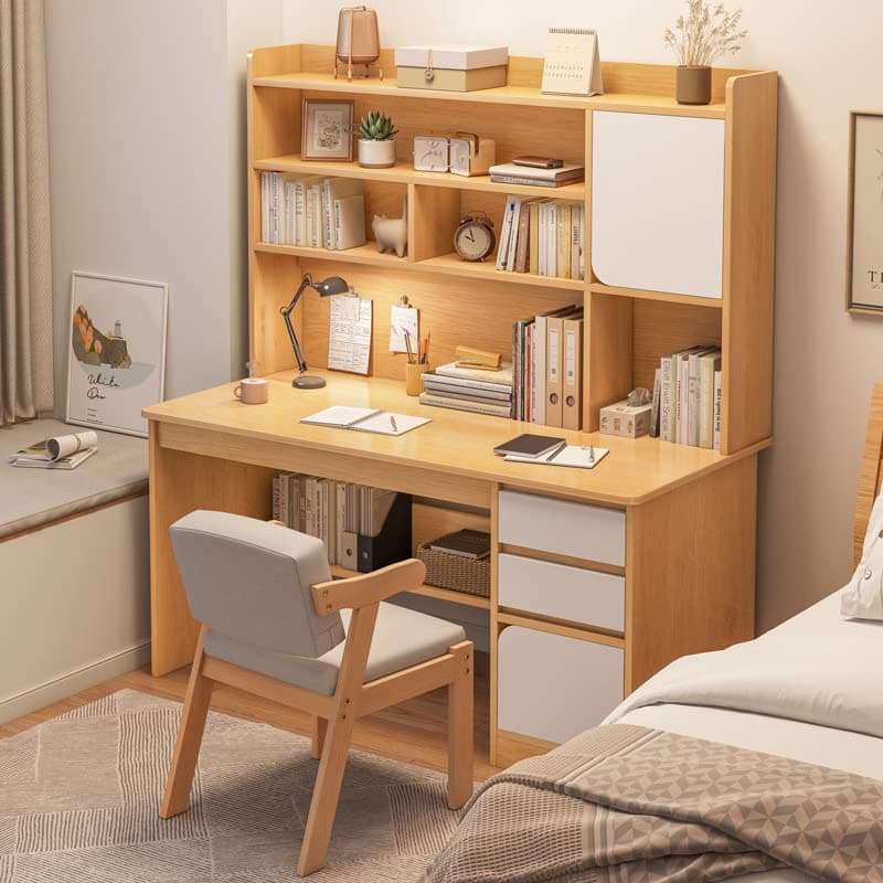 oydas Computer Desk With Storage Shelves,Home Office Desks Modern Simple Writing Desk, PC Table For Study Writing/Workstation, Home Office,Study,Living Room (100 * 45 * 162cm)