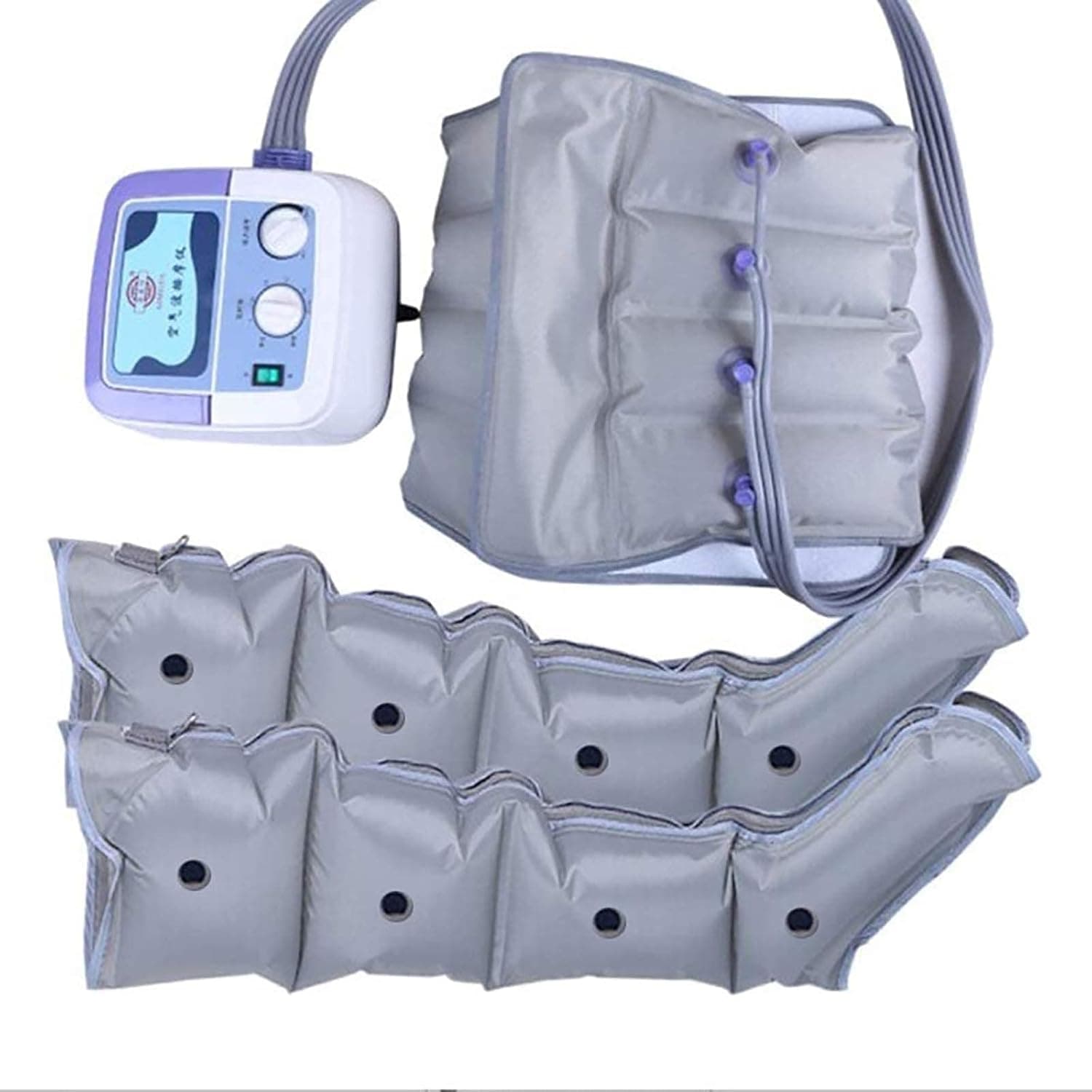 Leg Massager Air Compression Massager for Circulation and Relaxation Of Muscles Electric Pressure Massage Wraps Foot Ankles Calf Massage Machine Pain Relax (Color : Abdomenpluslowerlimb)
