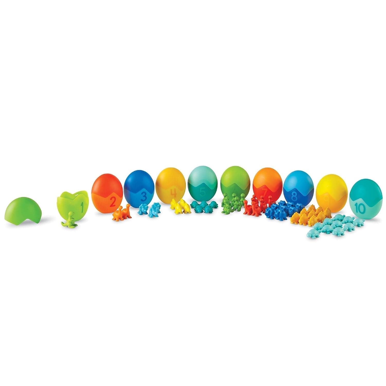 Learning Resources Dinosaur Counters, Set of 60 Colored Dinosaurs LER1768