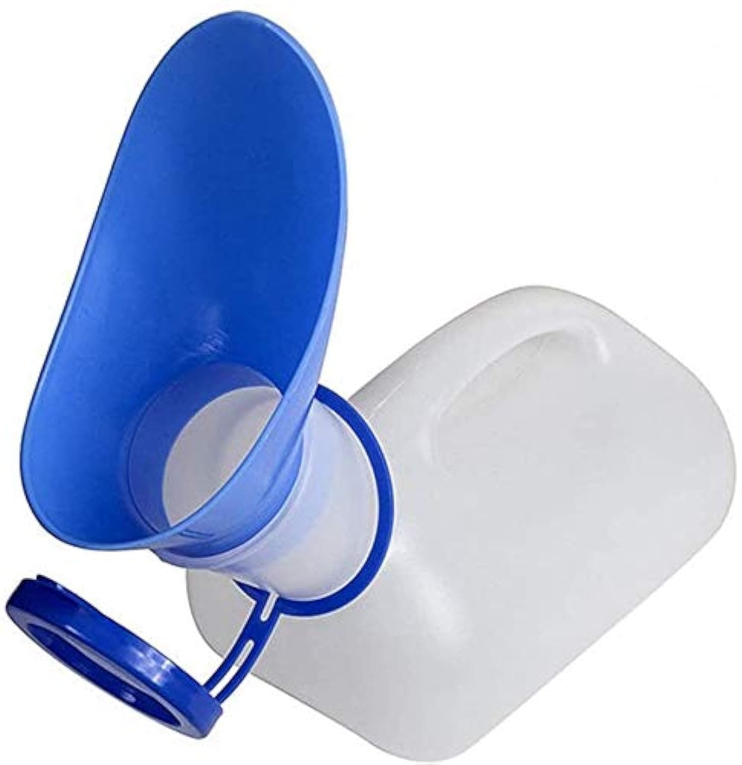 Unisex Potty Urinal for Car, Portable Urinal for Men and Women, Bedpans Pee Bottle with a Lid and Funnel, Mobile Toilet Urinal for Car, Old Man, Child and Patient for Hospital Camping Outdoor Travel | Mobile toilet for women, kids, elderly & patients. Ideal for camping, hospital, road trip, outdoor travel. Leakproof design.