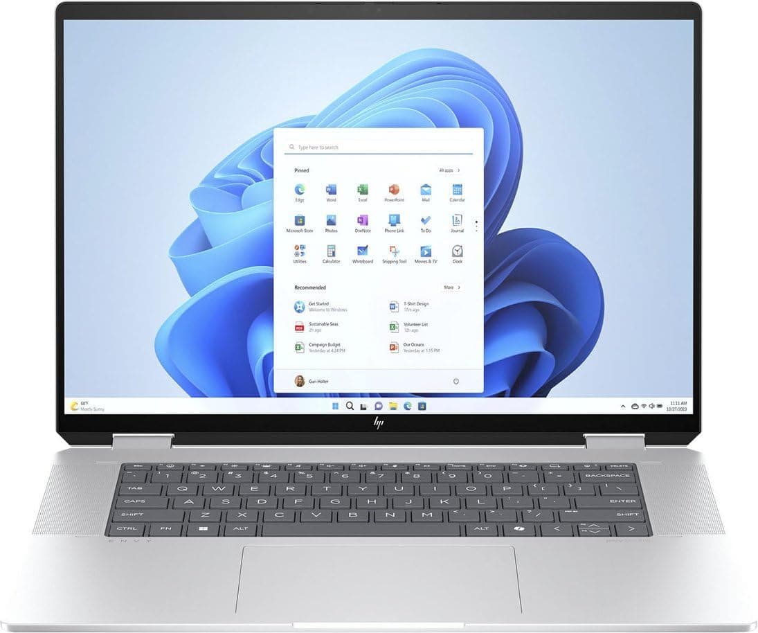 HP Envy x360 2-in-1 16 2024 Laptop 16" WUXGA IPS Touchscreen 12-Core Intel Ultra 7 155U 16GB LPDDR5 1TB SSD Intel Iris Xe Graphics Thunderbolt 4 Wi-Fi 6E Backlit Keyboard Win11 Pro w/ONT 32GB USB