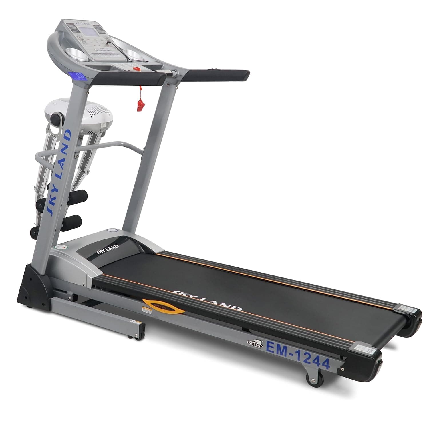 SKY LAND Treadmill for Home with Auto Incline, 5 HP Peak Foldable Running Machine, Home Gym Treadmill with Massage, Sit Up Bar, LCD Display, 120KG Capacity, Compact Cardio Fitness Equipment EM-1244