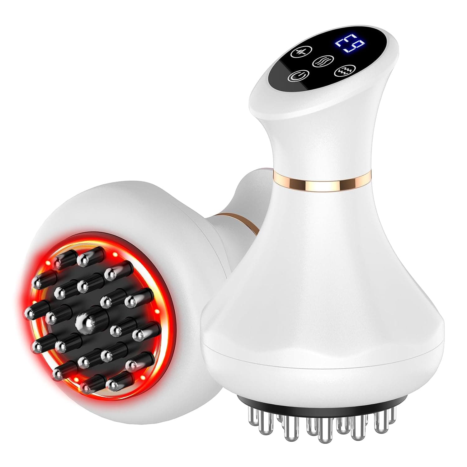 Lymphatic Drainage Massager Tool, Body Sculpting Massage | Heat Function, Helps Reduce Stretch Marks & Cellulite, Targeted Relief for Sciatica Nerve Hip Joint and Muscle