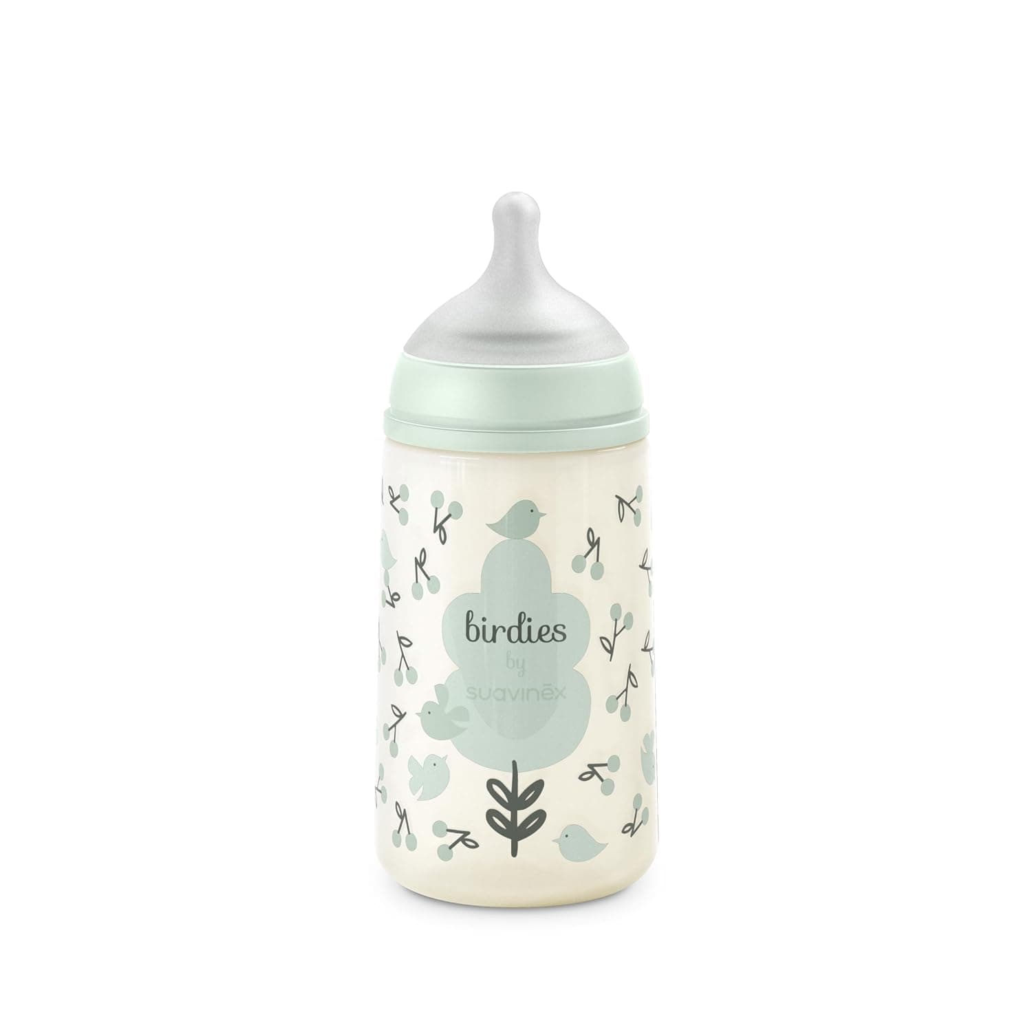 Suavinex S Pp Bottle 270Ml Phy Sil M Birdies Gn