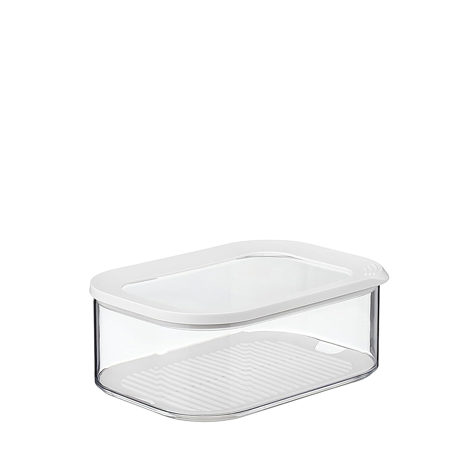 Mepal – Cheese box for fridge Modula white - 2000 ml storage box with lid for cheese chunks and slices in the fridge – Airtight cheese container – Kitchen storage & fridge organizer