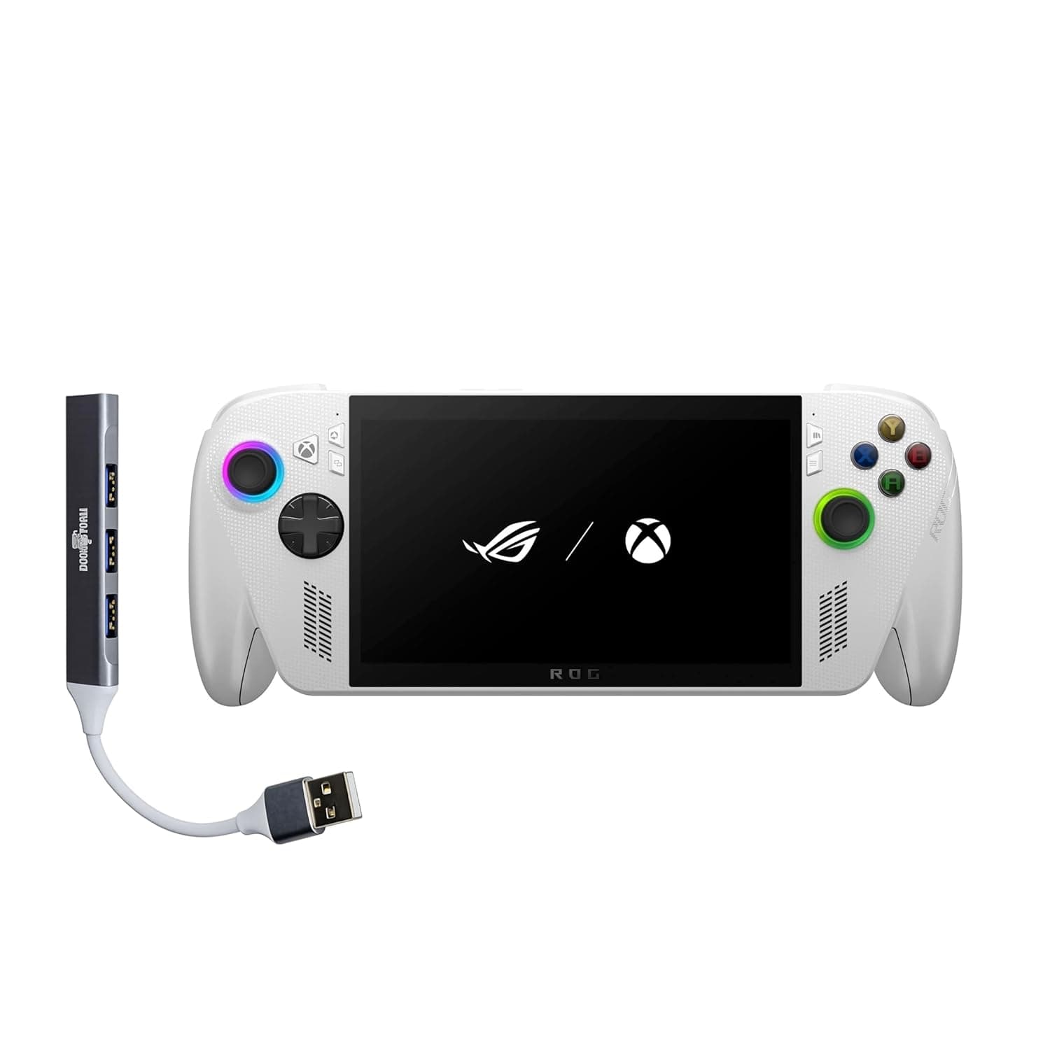 ASUS ROG Ally Gaming Console, 7" (1920x1080) 120Hz Touch Full HD Display (AMD Ryzen Z1 Extreme 8-Core, 16GB LPDDR5X 6400MHz RAM, 512GB SSD, AMD Radeon, Fingerprint Reader, Win11Home) w/ Dockztorm Hub