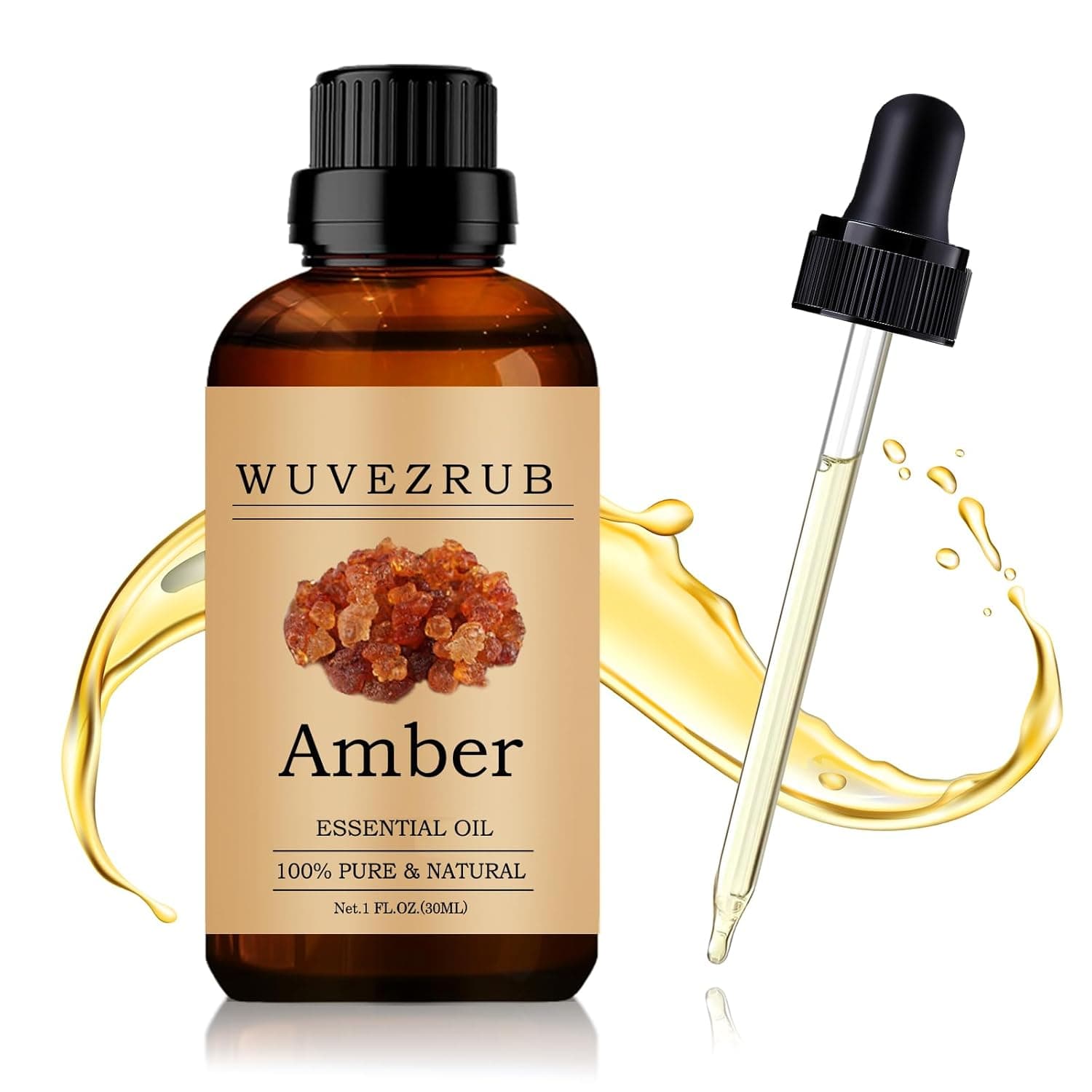 Amber Essential Oil 30ML - 100% Pure and Natural Oils for Aromatherapy Diffuser - 1 Fl Oz/Amber