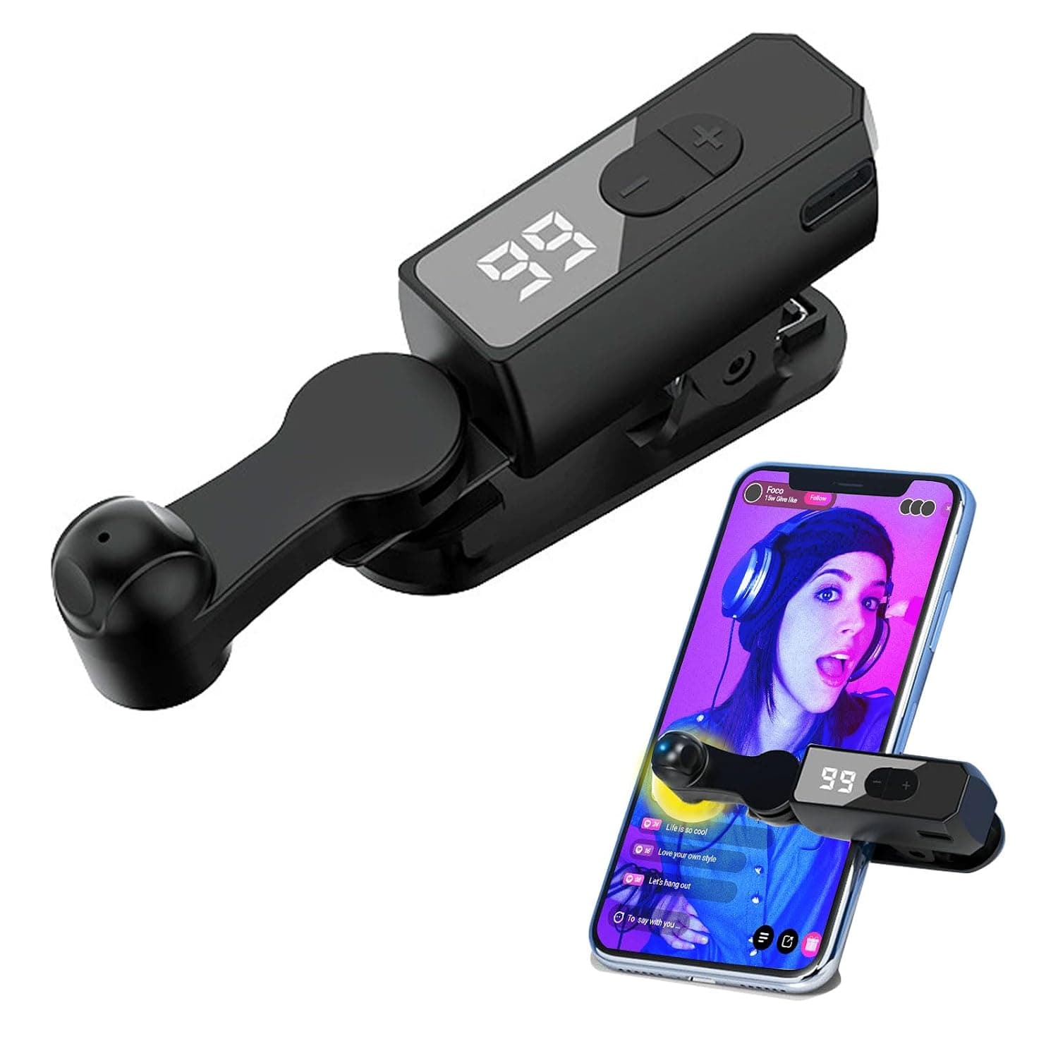 FUCINMTO Rechargeable Auto Clicker for Smart Phone, Phone Screen Device Speed Clicker for iPhone iPad Apps, Fast Click Simulation Finger Continuous Click for Game, Live Broadcasts Likes, Lightning