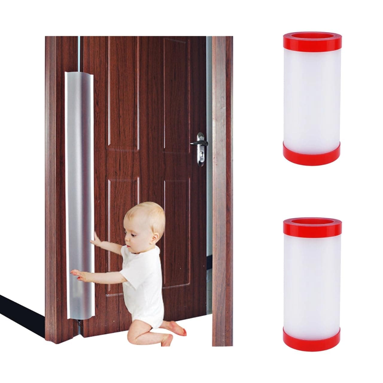 Junresisters Door Post Finger Guards Baby Safety Child Hinge Cover for 90 & 180 Degree Door Frame & Baby Gate 2 Pack