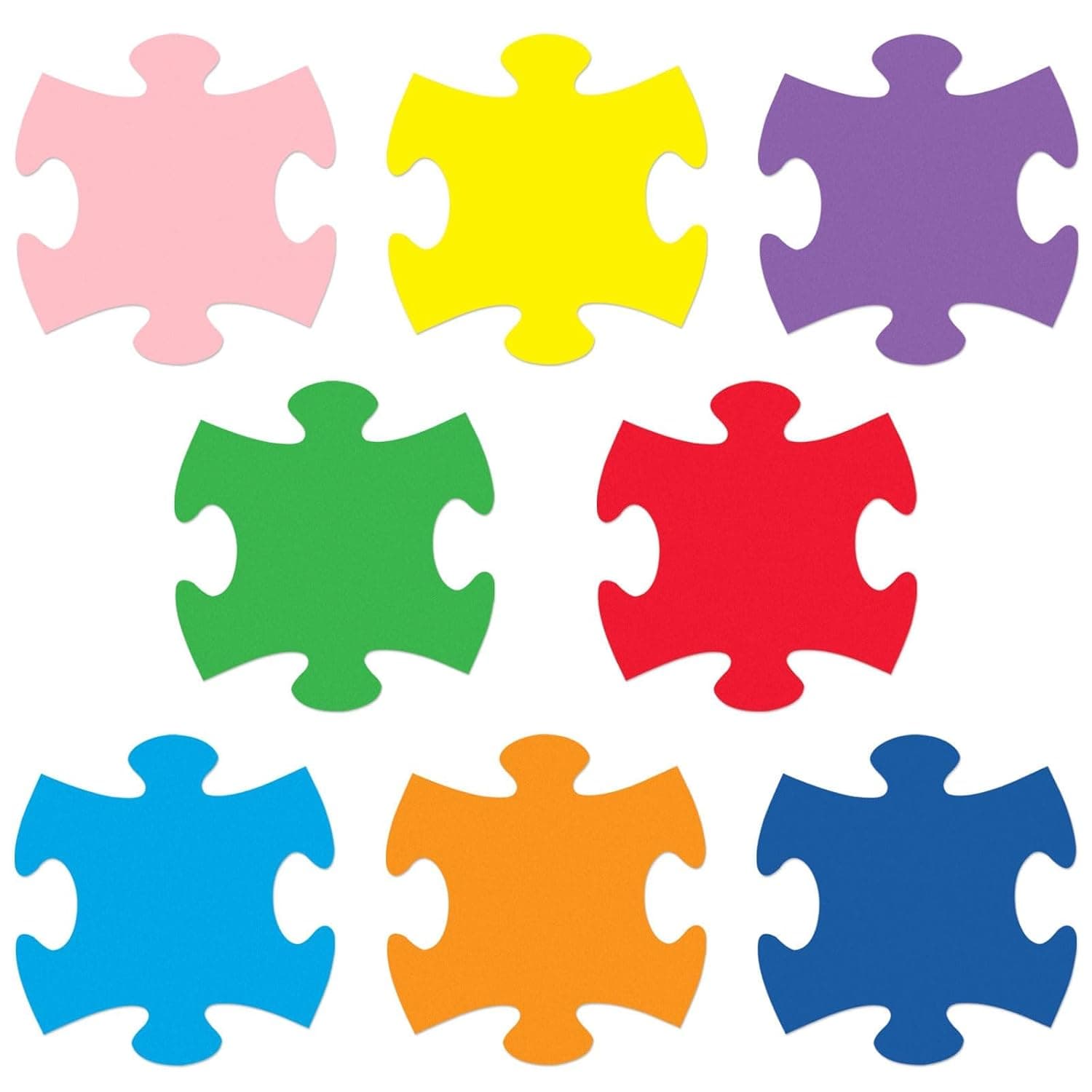 120 PCS Puzzle Piece Cutouts, 4 Inch Paper Puzzle Shapes for Classroom Decorations, School Crafts, Birthday Party, Bulletin Board, and DIY Art Projects, Puzzle Accents Party Supplies
