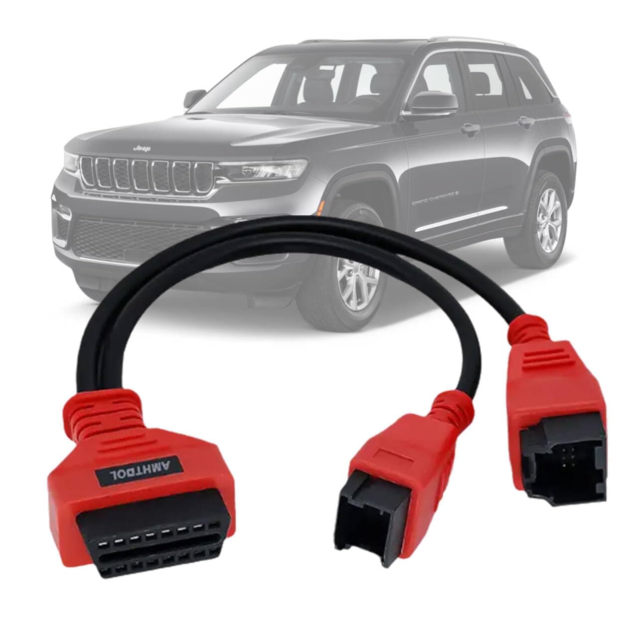FCA 12+8 Pin Connector to OBD2 Adapter Security Bypass Cable | 12 8 Adapter Security Bypass Cable for SGW Equipped FCA Vehicles for Diagnostic,Coding,Programming,Compatible with JScan App