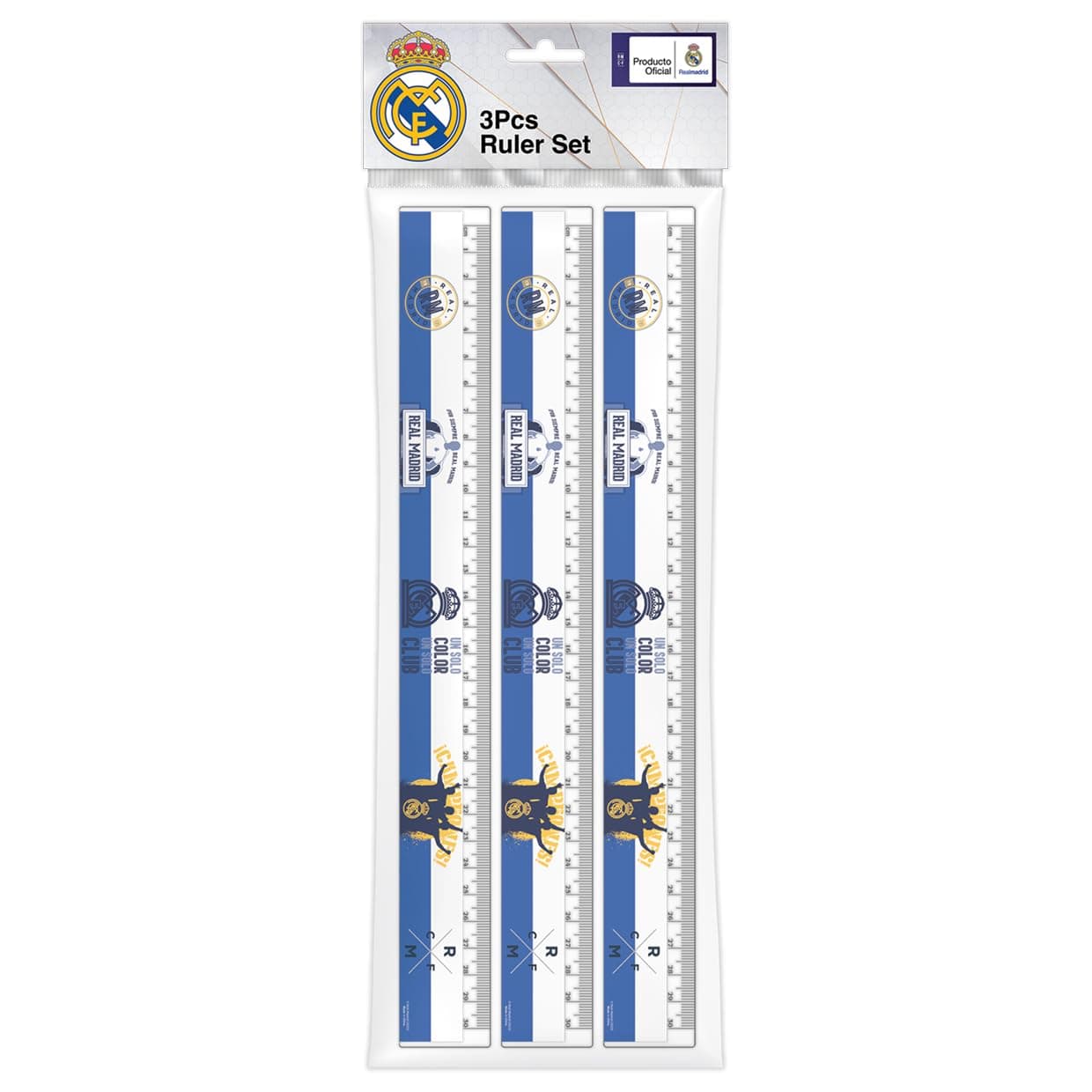 Real Madrid 30 cm Rulers Set 3-Pieces