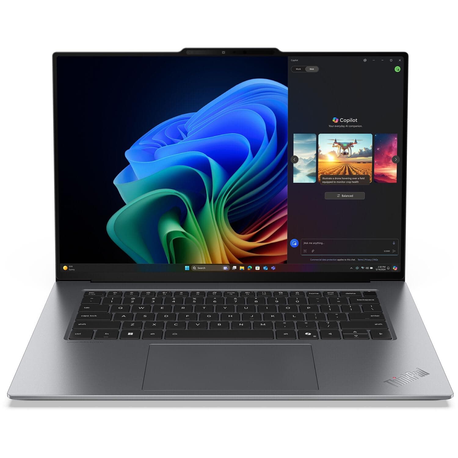 Lenovo ThinkPad X9 15 Aura Edition Copilot +PC, Intel Ultra 7 258V, 15.3" 2.8K (2880 x 1800), OLED, AG/AR HDR600, 500 nits, Touchscreen, 32GB DDR5, 2TB SSD, 8MP IR Camera, WiFi 7.0, Win 11 Pro - Grey