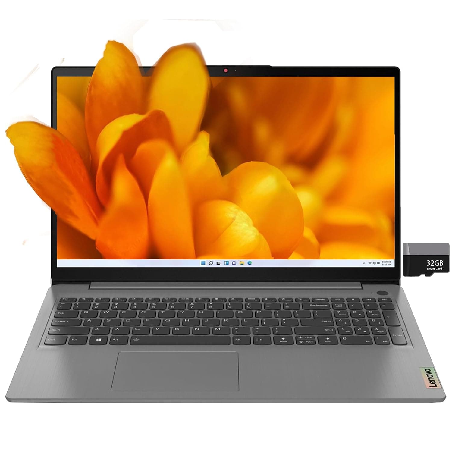 Lenovo ideapad 3i Laptop, 15.6" Full HD 1920x1080 IPS Touchscreen Laptop, Intel Core i5-1135G7, 8GB RAM, 512GB PCIe NVMe SSD, Windows 11 Home, HDMI, Webcam, Arctic Grey, Alpacatec 32GB Card