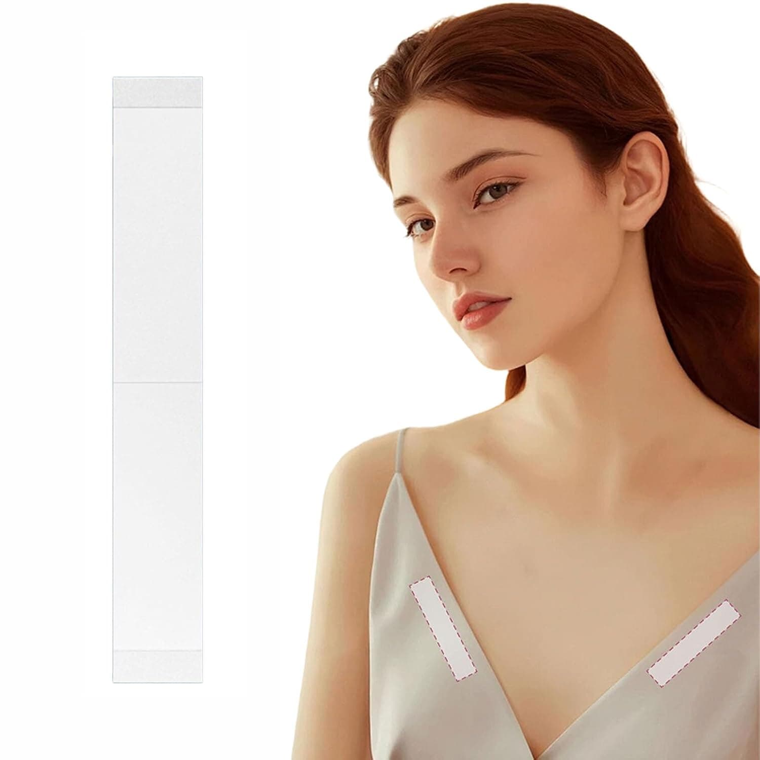 80 Strips Double Sided Tape, Adhesive Tape, Body & Clothing Tape, Garment, Invisible, Clothing Care, For Clothes, Body And Fabrics(Milky)