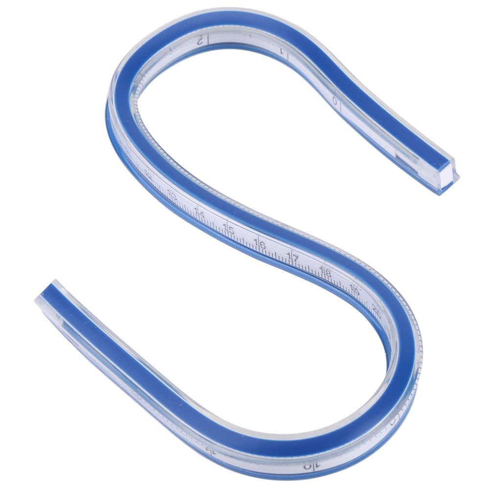 Flexible Plastic Curve Rule Ruler Measure Tool for Drafting Drawing Craft Supplies 30cm