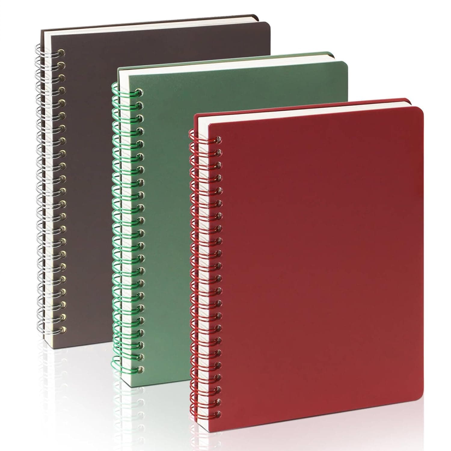 3 PCS Spiral Notebooks,B5 Size Hardcover, 160 Smooth Lined Pages, Executive Grade Notebooks Perfect for University Lectures & Study Notes, Office Meetings,and Personal Goal Planning & Daily Schedules