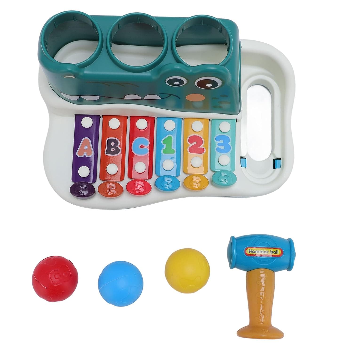 Babyphuy Music Piano Toy, Hand Knock Piano Educational Instrument with Music Teaching Function, Removable and Safe Material for Infants and Toddlers