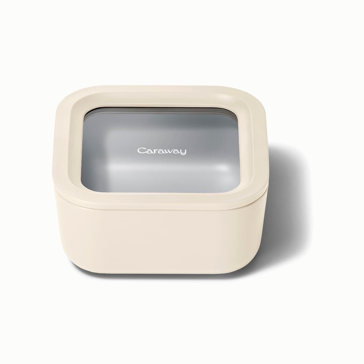 Caraway Glass Food Storage, 4.4 Cup Glass Container, Ceramic-Coated Glass Food Container, Easy to Store, Non-Toxic, Non-Stick Container with Glass Lids. Dishwasher, Oven, and Microwave Safe, Square