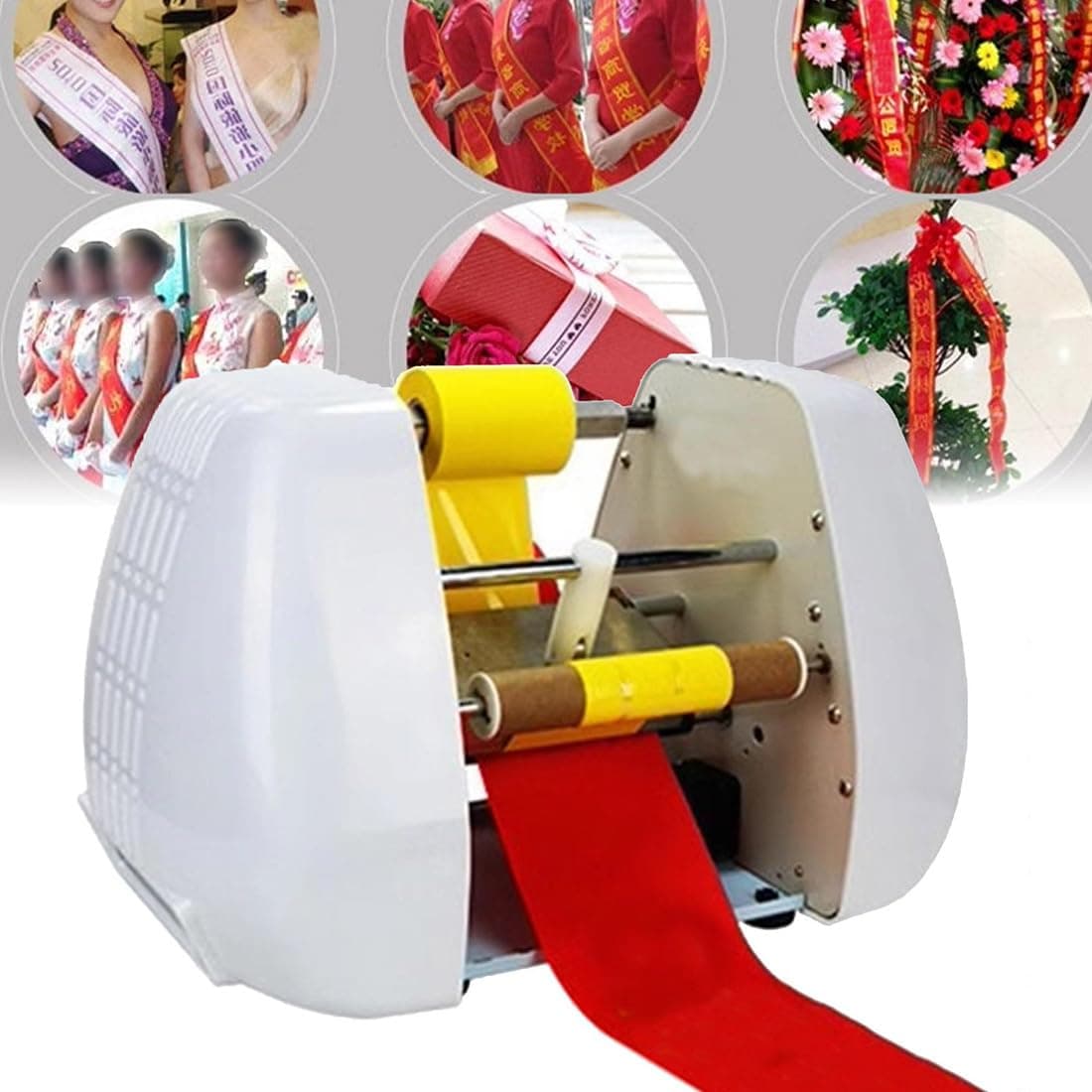 Satin Ribbon Printing Machine, Digital Ribbon, Label Foil Stamping Printing Machine For Gift Wrapping, Thermal Transfer for 30-104mm Satin Ribbon
