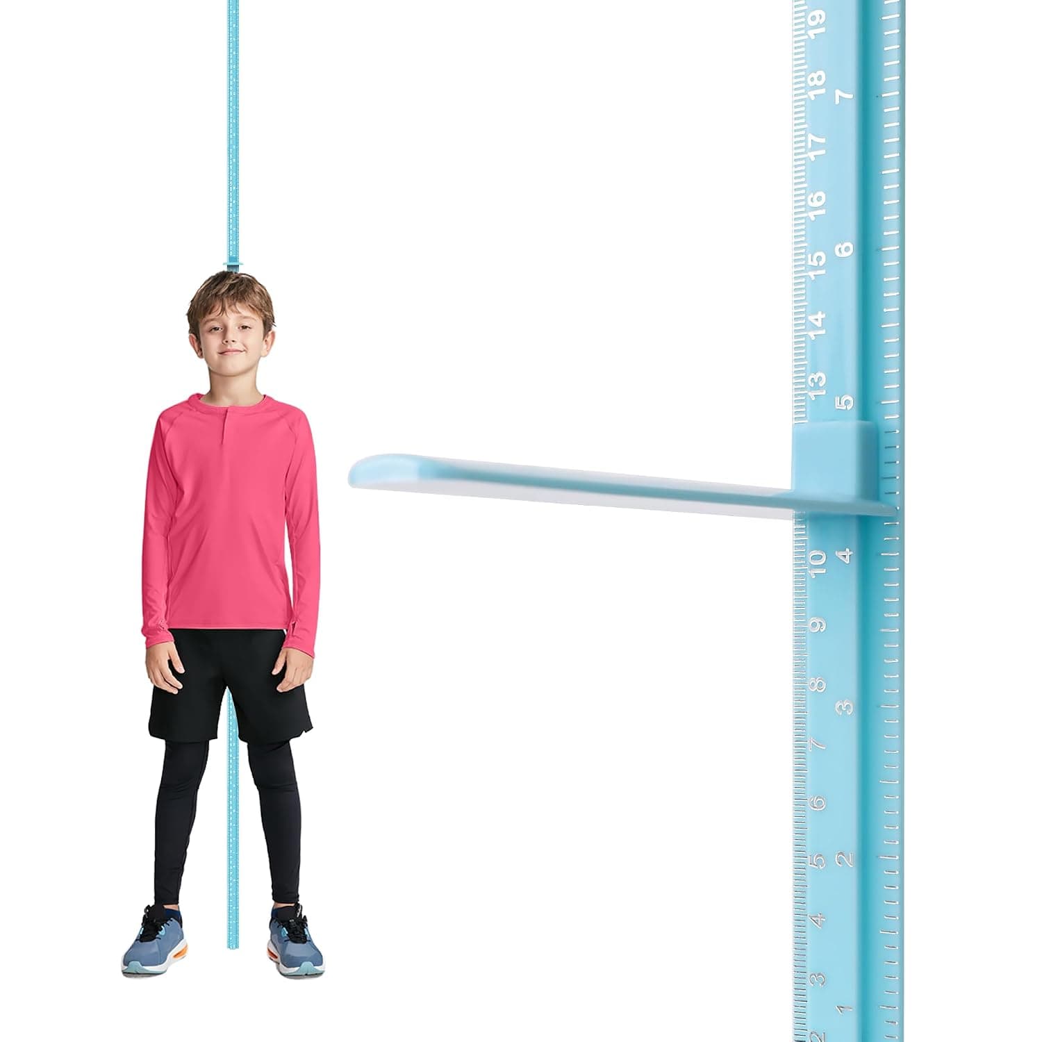Growth Chart, Baby Height Chart,Spliced Height Ruler, Kids Height Measurement for Wall Sticker, Sliding Measuring Ruler for Nursery School Clinic with High Precision,79 inch (Blue) | Accurate Height Chart for baby kids adults Nursery School Clinic,Sliding Stopper Design for Precision -79 inch (Blue)
