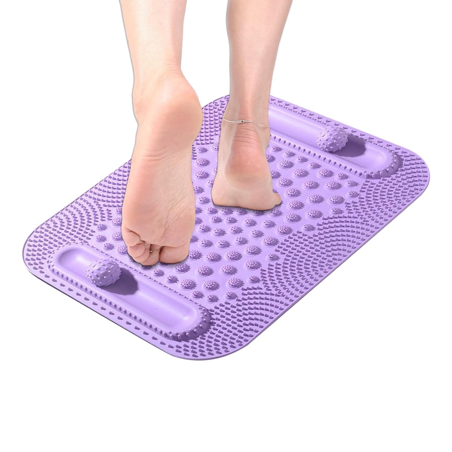 Foot Massage Mat 5-Zone Pad Massage Tools Leg Stimulator Muscle Relaxation | Foot Pressure Point Massager Reflexology Mat Muscle Relaxation Circulation Recovery Better Sleep for Women Elderly Home