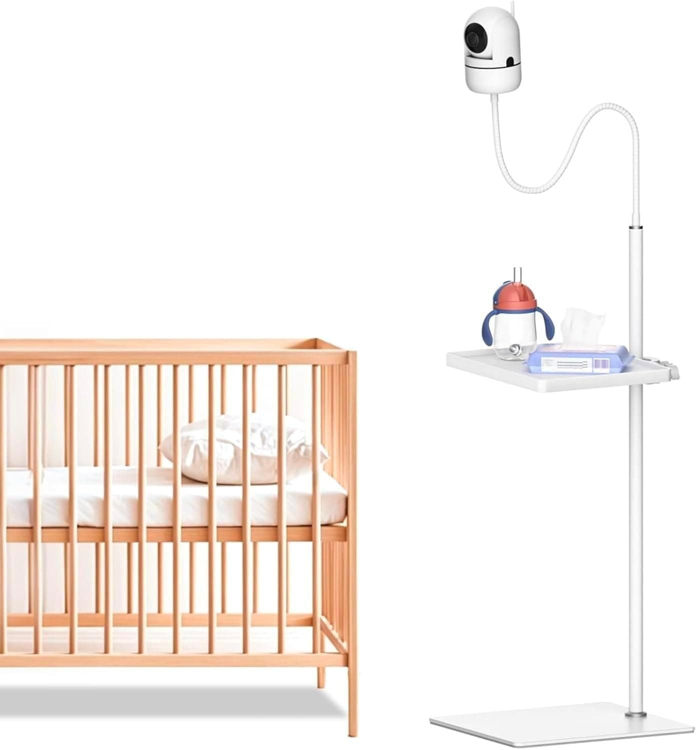 Baby Monitor Floor Stand Holder Compatible with HelloBaby,NanitPro & Flex Stand,Owlet,Infant Optics,Motorola,95-170cm Adjustable Height Universal Baby Camera Floor Stand Mount,حامل كاميرا مراقبة اطفال