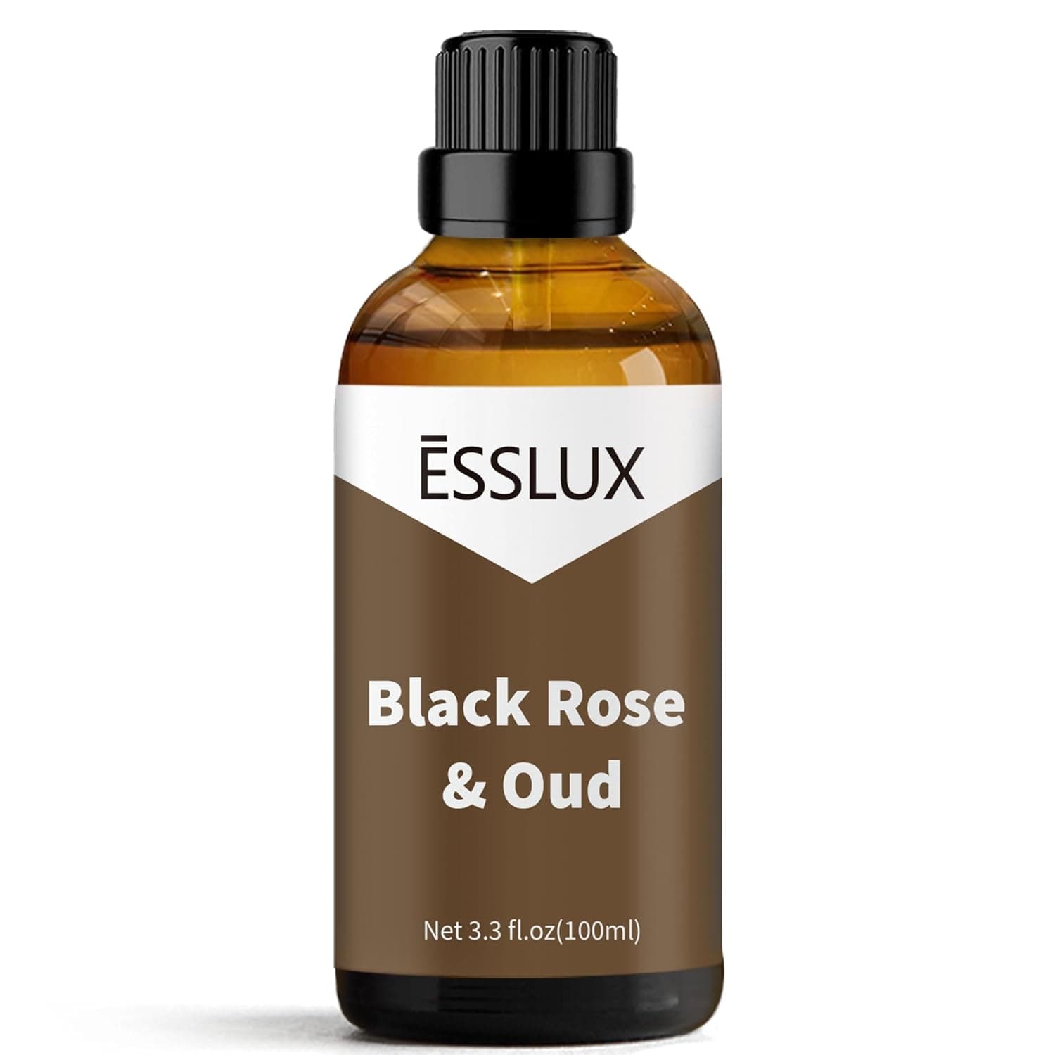 ESSLUX Black Rose & Oud Fragrance Oil, Large Individual Fragrance Oils 3.3 Oz, Aromatherapy Essential Oils for Home for Diffuser, Massage, Soap, Ma Candles